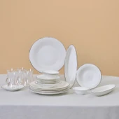 Karaca Fine Pearl Fame 26 Parça 6 Kişilik Kahvaltı Takımı Platin thumbnail 1