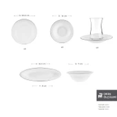 Karaca Fine Pearl Fame 26 Parça 6 Kişilik Kahvaltı Takımı Platin thumbnail 2