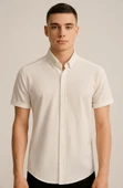 Cafes Erkek Pamuklu Yazlık Kısa Kollu Gömlek 7349 thumbnail 2
