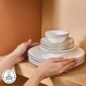 Karaca Fine Pearl Fame 26 Parça 6 Kişilik Kahvaltı Takımı Platin thumbnail 7