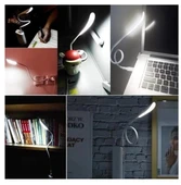 POWERMASTER Ledli Esnek USB Lamba  Beyaz 6400k Klavye Aydınlatma ve Kitap Okuma lambası - 4