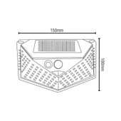 Maxled MX-9002 Beyaz 6500K Sensörlü Solar LED Aplik IP65 thumbnail 3