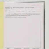 Dilman İş Güvenliği Kurulu Karar Defteri Numaralı 50 Yaprak | 22.5 x 28 Cm thumbnail 2