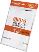Brons Hazır Kitap Kabı Şeffaf Bantlı 10'Lu Ekonomik Paket | BR-462 - 1