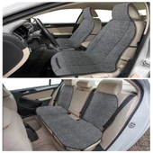 Keten Cepli Araç Ön Arka Koltuk Koruyucu Araba Koltuk Minderi thumbnail 3