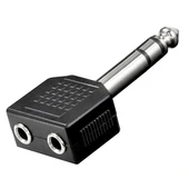 6.3 MM STEREO ERKEK / 3.5 MM ST X 2 DİŞİ ÇEVİRİCİ JACK (5047) - 1
