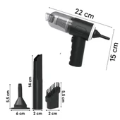 Buffer 3in1 Araç İçi Kablosuz Şarjlı Mini El Süpürgesi Vakum ve Üfleme thumbnail 2
