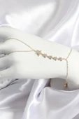 Pirinç Zirkon Taşlı Yıldız Model Gold Renk Kadın Şahmeran - TJ-SN687 - 1