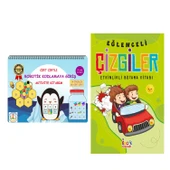 Becerikli Kaşifler Cırt Cırtlı Robotik Kodlamaya Giriş Aktivite Kitabım ve Bıcırık Eğlenceli Çizgiler Seti 2 Kitap - 1