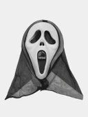Kapşonlu Çığlık Maskesi Scream Maskesi - Hayalet Maskesi 33x21 Cm - 1