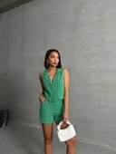 Yelekli şort takım Yeşil - 5