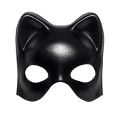 Siyah Deri Görünümlü Kedi Maskesi – Cosplay  Maskeli Balo - 2