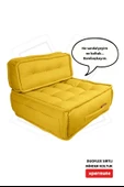 Xpermate DuoFlex Sırtlı Minder Koltuk İskandinav Tarzı Ergonomik  Sırtlıklı Oturma Minderi 80x80x30 Sarı thumbnail 1