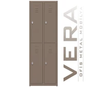 Soyunma Dolabı Metal 4 Kişilik İşçi Soyunma Dolabı - 1