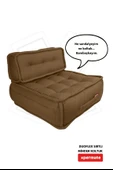 Xpermate DuoFlex Sırtlı Minder Koltuk İskandinav Tarzı Ergonomik  Sırtlıklı Oturma Minderi 80x80x30 Kahverengi thumbnail 1