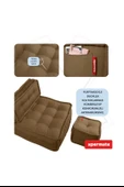 Xpermate DuoFlex Sırtlı Minder Koltuk İskandinav Tarzı Ergonomik  Sırtlıklı Oturma Minderi 80x80x30 Kahverengi thumbnail 4
