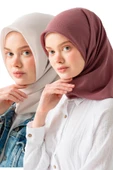 2 ADET Soft Pamuk Jakarlı Eşarp – Doğal Dokulu, Hafif ve Nefes Alan Kumaş- Bambu Kraş Eşarp Yumuşak Dokulu Düz Renk Eşarp, Tesettür Eşarp - 5