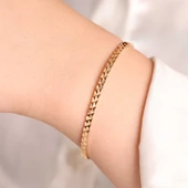 12 gr (gram) 22 Ayar İşçiliksiz Gözde Kristal Bilezik thumbnail 2