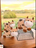 Kalpli Sevimli İnek 30 cm Peluş Uyku Arkadaşı ve Oyuncak Hediyelik - 3
