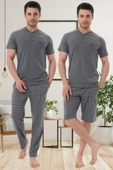Mecit 2980 Füme Büyük Beden 3 Parça Erkek Şortlu Pijama Takımı thumbnail 1