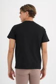 Erkek Siyah %100 Pamuklu Standart Kalıp T-sihrt - 3