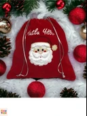 Kırmızı Noel Baba Çuvalı 30x30 hediye Paketi thumbnail 2