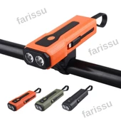 5000 mAh Powerbankli Bisiklet Lambası - 600 Lümen Çift Işık Kaynağı ve Dijital Gösterge ile Güvenli Sürüş - 4