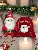 Kırmızı Noel Baba Çuvalı 30x30 hediye Paketi thumbnail 1