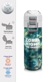 Coral High 500 ml Erkek Çocuk Pipetli Termos/Matara - Nefti Kamuflaj Desenli  - Çift Kullanım Özelliği thumbnail 2