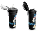 Coral High 500 ml Gri Siyah Kurt Desenli - Erkek Çocuk Paslanmaz Çelik Okul Termosu/Suluk/Matara thumbnail 4