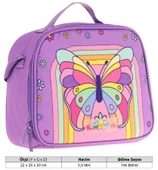 Kaukko Kids Kız Çocuk Isı Yalıtımlı Okul/Piknik Beslenme Çantası (Kelebek) L7248 thumbnail 3
