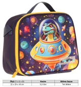 Kaukko Kids Erkek Çocuk Isı Yalıtımlı Okul/Piknik Beslenme Çantası (Astrnot Dinazor) L7273 - 3