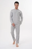 Mecit 2982 Erkek Gri Büyük Beden Uzun Kollu Pijama Takımı thumbnail 1