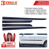 Ford Fiesta 2018-2023 Kırılmaz ABS Yan Kapı Koruma Çıtası Siyah 1. Kalite Yerli- thumbnail 2