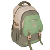 Relaxion Yeni Sezon Kalemlikli Yeşil-Pembe İthal Premium Okul Sırt Çanta 1511 - 3
