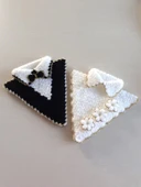 Hediye Dünyası Çeyizlik 2'li Gelin Damat Lif Seti Üçgen Model El Örgüsü thumbnail 1