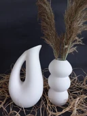 SÜRAHİ BALON VAZO SET BEYAZ thumbnail 2