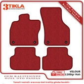 Hyundai Accent Admire 02-06 Lüks Halı Paspas Seti Kırmızı thumbnail 2