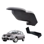 Renault Symbol 2004 Delmesiz Çelik Ayaklı Siyah Kolçak Kol Dayama thumbnail 1