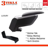 Lüks Set Renault Kangoo 1999 Delmesiz Çelik Ayaklı Gri-Siyah Kolçak Kol Dayama, Direksiyon Kılıfı thumbnail 2