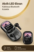 QASUL Kişiselleştirilebilir LED Ekran Renkli Dokunmatik Ekranlı Kablosuz Bluetooth Kulaklıkv thumbnail 3