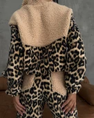 Kadın 3 Iplik Kumaş Leopar Desenli Ikili Takım thumbnail 3