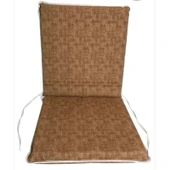 1 Adet Komutan Arkalıklı Sandalye Minderi, Extra Kalın (Kalınlık 5cm)-Kahverengi - 1