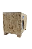 Melada Mobilya Melada Kedi Evi Dış Ortam Uygun Ahşap Kedi Evi Osb 53x41x35 Cm - 4