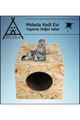 MELADA Kedi Evi Dış Ortam Uygun Ahşap Kedi Evi OSB 40x30x30 cm - 2