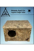 MELADA Kedi Evi Dış Ortam Uygun Ahşap Kedi Evi OSB 60x45x40 cm - 4