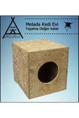 MELADA Kedi Evi Dış Ortam Uygun Ahşap Kedi Evi OSB 40x37x34 cm - 2