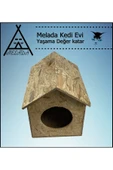 MELADA Kedi Evi Dış Ortam Uygun Ahşap Kedi Evi OSB 39x32x30 cm - 2