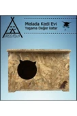 MELADA Kedi Evi Dış Ortam Uygun Ahşap Kedi Evi OSB 50x45x34 cm - 3