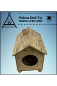 MELADA Kedi Evi Dış Ortam Uygun Ahşap Kedi Evi OSB 43x40x37 cm - 2
